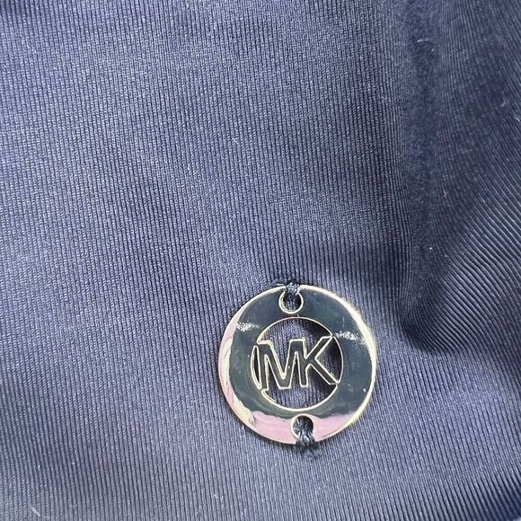 Michael Michael Kors Babydoll Tankini Top Navy Medium | Underwire Swimsuit Suppo - Picture 13 of 13